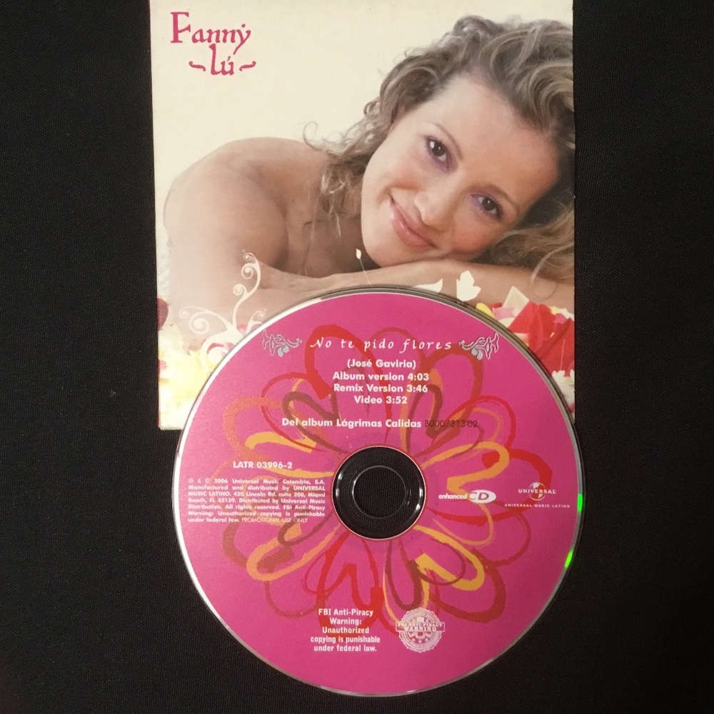Colombian Singer Fanny Lu CD No te pido flores (Jose Gaviria)